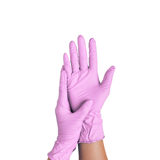 Guantes desechables de nitrilo - Rosa - TESTER