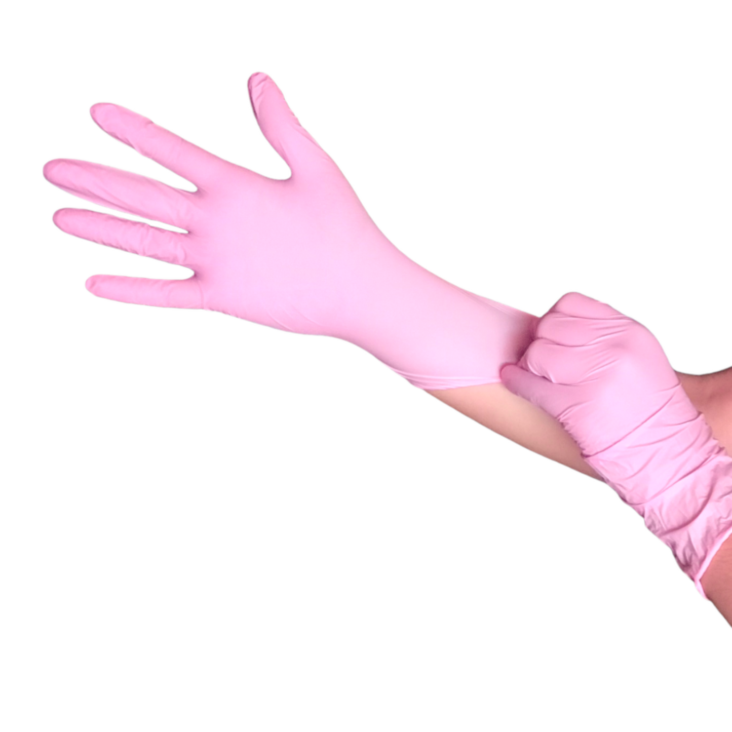 Guantes desechables de nitrilo - Rosa
