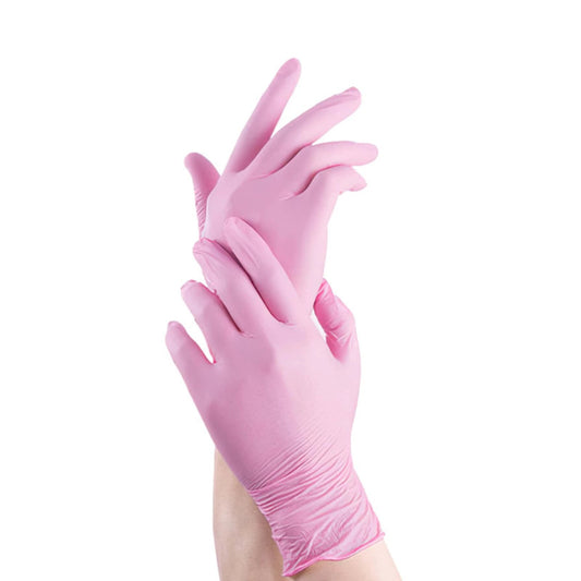 Guantes desechables de nitrilo - Rosa